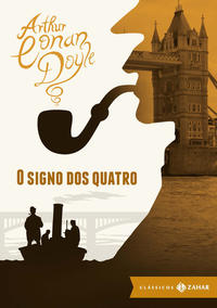 Capa do livro O signo dos quatro: edição bolso de luxo